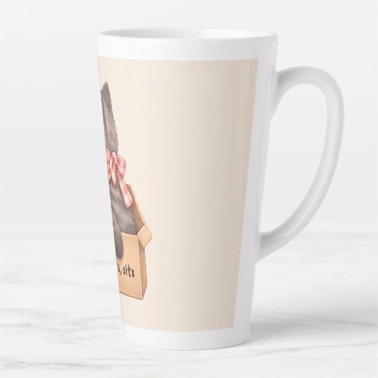 箱の中の猫 カフェラテマグ (右)