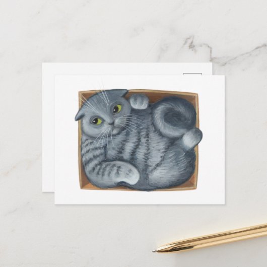 箱の中の猫 ポストカード (正面/裏面インサイチュ)