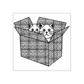 箱の中の猫 ラバースタンプ (インプリント)