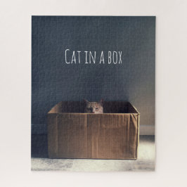 箱の中の猫。禅猫マスター。 ジグソーパズル