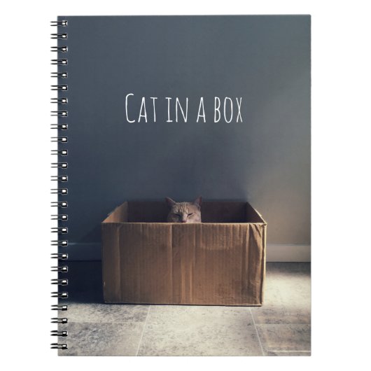 箱の中の猫。禅猫マスター。 ノートブック (正面)