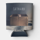 箱の中の猫。禅猫マスター。 缶クーラー (正面)