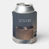 箱の中の猫。禅猫マスター。 缶クーラー (缶裏面)