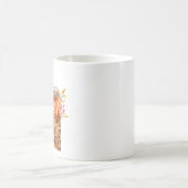 箱の中の秋の猫とカボチャ コーヒーマグカップ (中央)