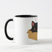 箱の中の黒猫マグ マグカップ (左)
