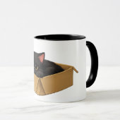 箱の中の黒猫マグ マグカップ (正面右)