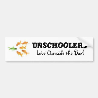 箱の外で生きているUnschoolers バンパーステッカー