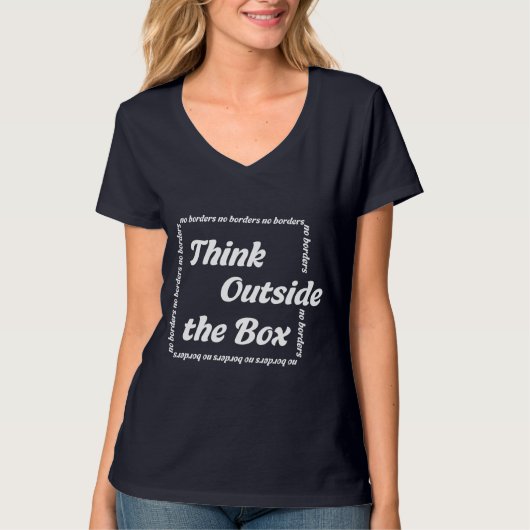 箱の外で考えて下さい Tシャツ (正面)