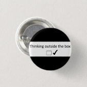 箱の外で考える 缶バッジ (正面&裏面)