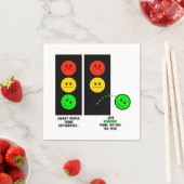 箱の外の気考えまぐれなストップライト スタンダードカクテルナプキン (インサイチュ)