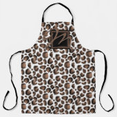 箱の外側のモノグラム黒ヒョウ柄 エプロン (正面)
