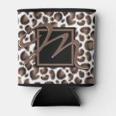 箱の外側のモノグラム黒ヒョウ柄 缶クーラー (正面)
