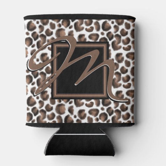 箱の外側のモノグラム黒ヒョウ柄 缶クーラー (裏面)