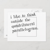 箱の外考えへ出るのが好きだ ポストカード (正面/裏面)