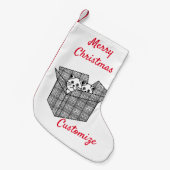 箱の子猫Thunder_Cove  スモールクリスマスストッキング (正面 (吊り時))