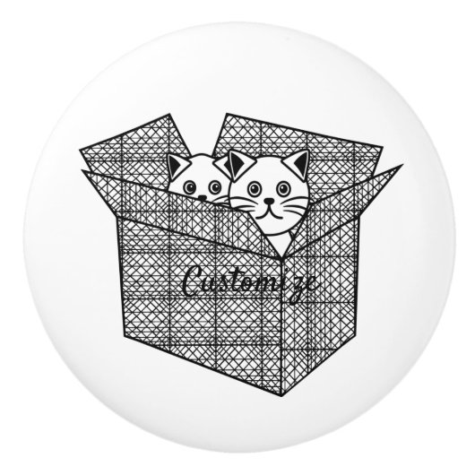 箱の子猫Thunder_Cove セラミックノブ (正面)