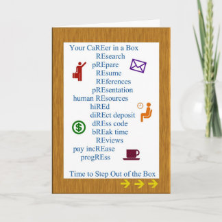箱の挨拶状の退職のキャリア カード