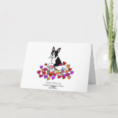 箱の漫画のバレンタインのボストンテリア シーズンカード (裏面)