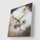 箱の猫 スクエア壁時計 (傾斜)
