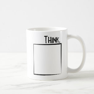 箱の誤字のタイポグラフィの外で考えて下さい コーヒーマグカップ