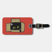 箱の赤の猫 ラゲッジタグ (正面横)