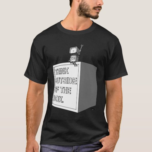 箱のTシャツの外で考えて下さい Tシャツ (正面)