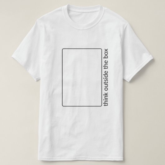 箱のTシャツの外で考えて下さい Tシャツ (デザイン正面)