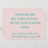 箱は消え、我々は混乱を一掃した移動 案内状 (正面/裏面)