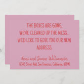 箱は消え、我々は混乱を一掃した移動 案内状 (正面/裏面)