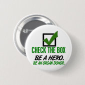 箱をあります臓器提供者1が点検して下さい 缶バッジ (正面&裏面)