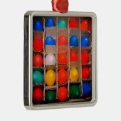 箱カラフルに入れたヴィンテージクリスマスの電球 メタルオーナメント (右)