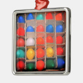 箱カラフルに入れたヴィンテージクリスマスの電球 メタルオーナメント (左)