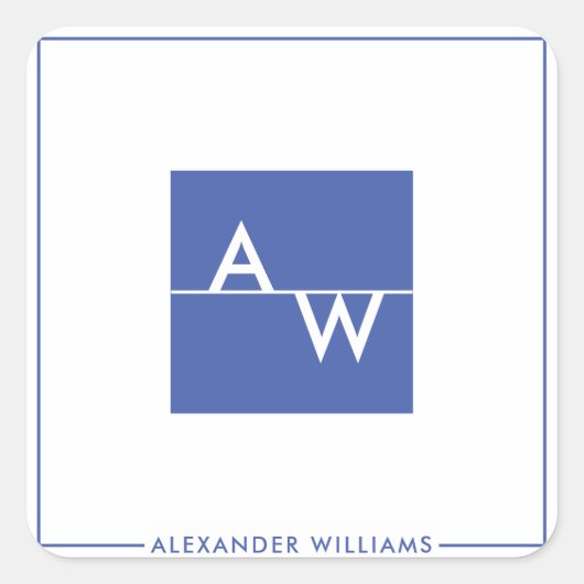 箱モノグラムのフォーマル スクエアシール (正面)