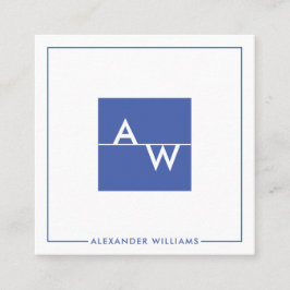 箱モノグラムのフォーマル スクエア名刺
