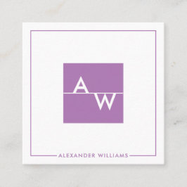 箱モノグラムのフォーマル スクエア名刺