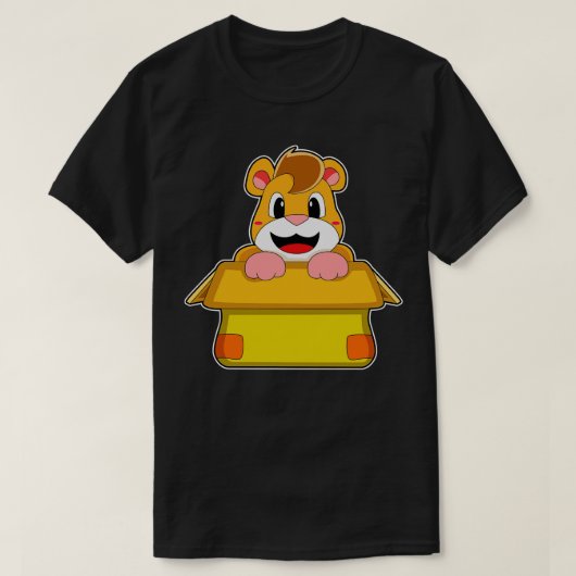 箱付きハムスター Tシャツ (デザイン正面)