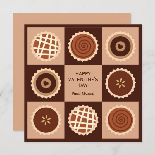 箱入りチョコレート教室バレンタイン シーズンカード (正面/裏面)