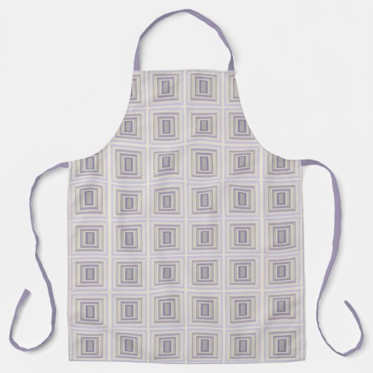 箱入りチョークグレーラベンダー幾何学的デザイン エプロン (正面)