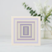 箱入りチョークグレーラベンダー幾何学的デザイン カード (スタンド正面)