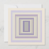 箱入りチョークグレーラベンダー幾何学的デザイン カード (正面)