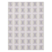 箱入りチョークグレーラベンダー幾何学的デザイン テーブルクロス (正面)