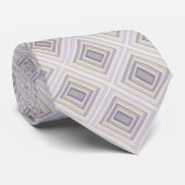 箱入りチョークグレーラベンダー幾何学的デザイン ネクタイ (ロール)