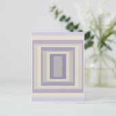 箱入りチョークグレーラベンダー幾何学的デザイン ポストカード (スタンド正面)