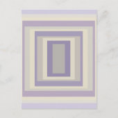箱入りチョークグレーラベンダー幾何学的デザイン ポストカード (正面)