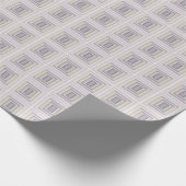 箱入りチョークグレーラベンダー幾何学的デザイン ラッピングペーパー (角)