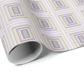 箱入りチョークグレーラベンダー幾何学的デザイン ラッピングペーパー (ロールコーナー)