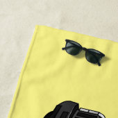 箱型トラックの漫画イラスト ビーチタオル (インサイチュ)