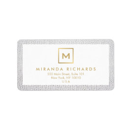 箱型ロゴモノグラムエレガントとヘビプリント ラベル