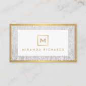 箱型ロゴモノグラムエレガントとヘビプリント 名刺 (正面)