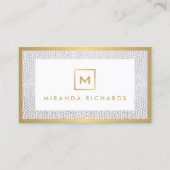 箱型ロゴモノグラムエレガントとヘビプリント 名刺 (正面)